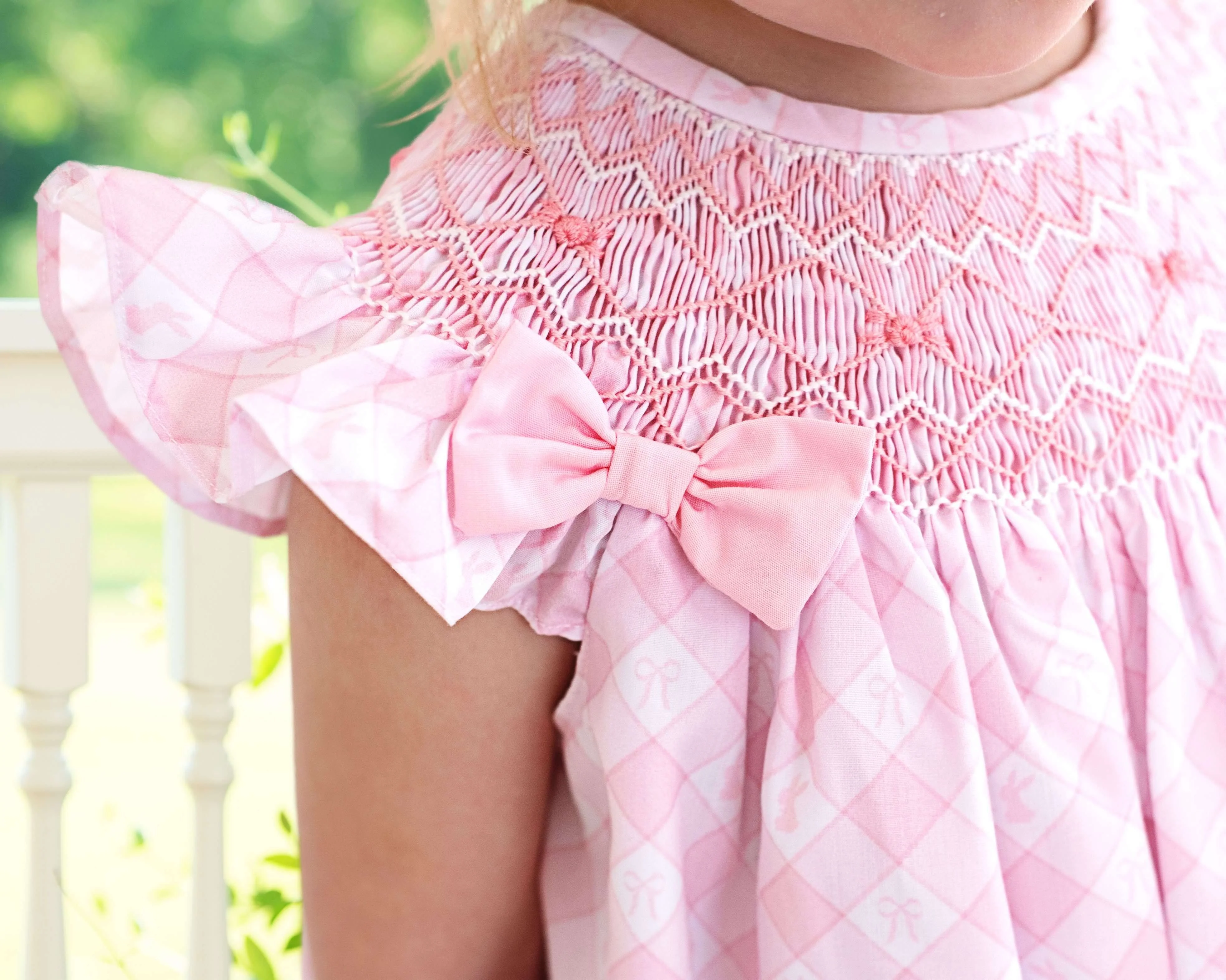 Pink Check Bunny And Bow Bubble - Image 3
